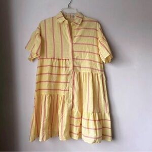 Striped Yellow and Pink Dress